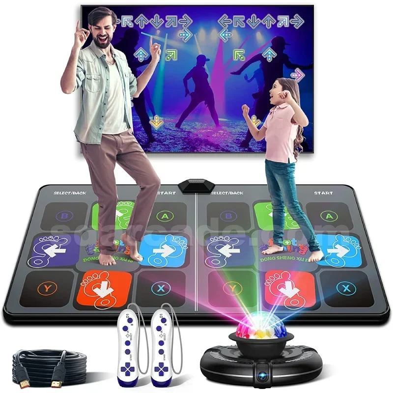 TV/PC Home Sports Video Games Non-Slip Music Fitness Carpet Wireless Dual Controller Folding Dance Mat