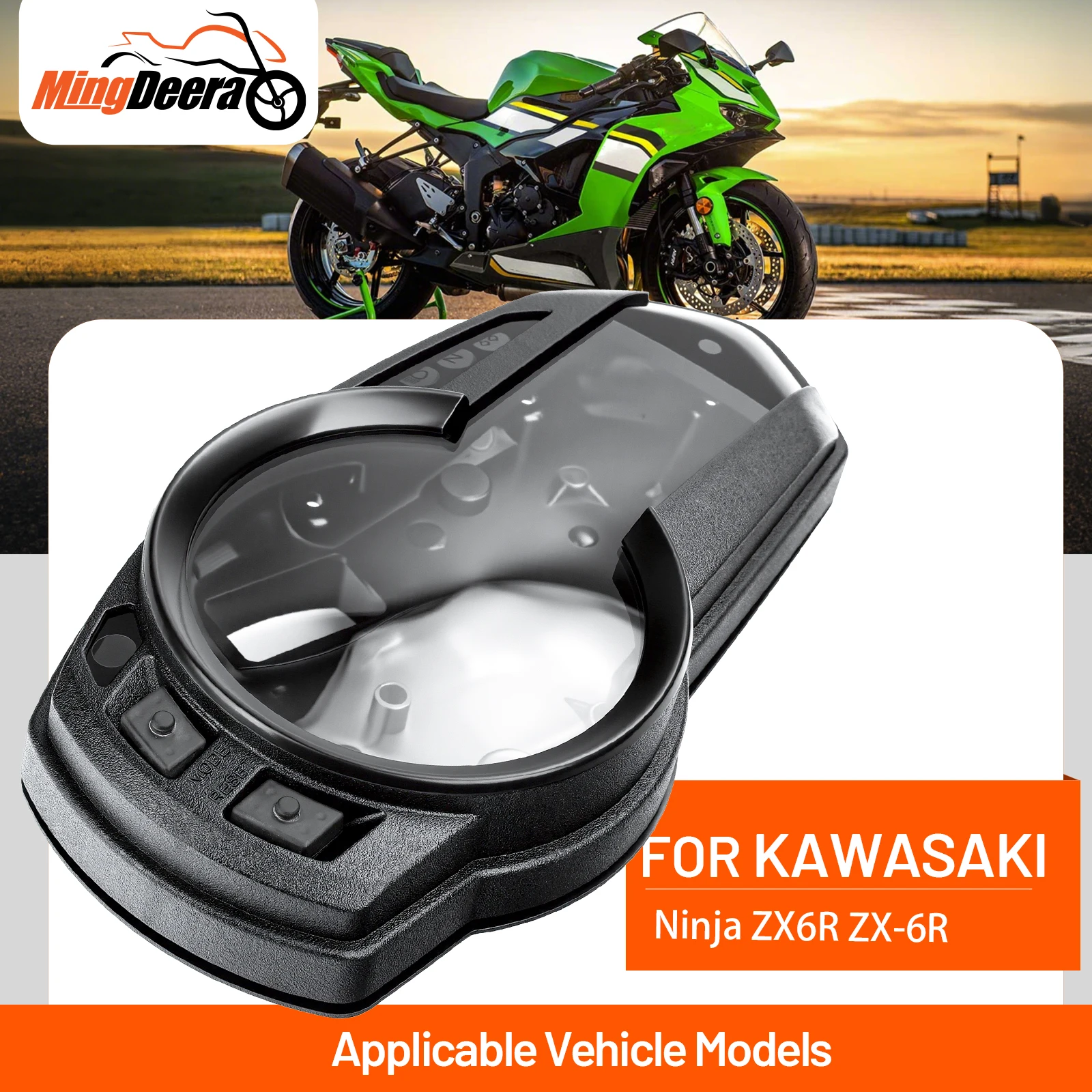 

Motorcycle Speedometer Instrument For Kawasaki Ninja ZX6R ZX636 ZX-6R 2009-2018 Tachometer Speedo Meter Gauge Case Cover