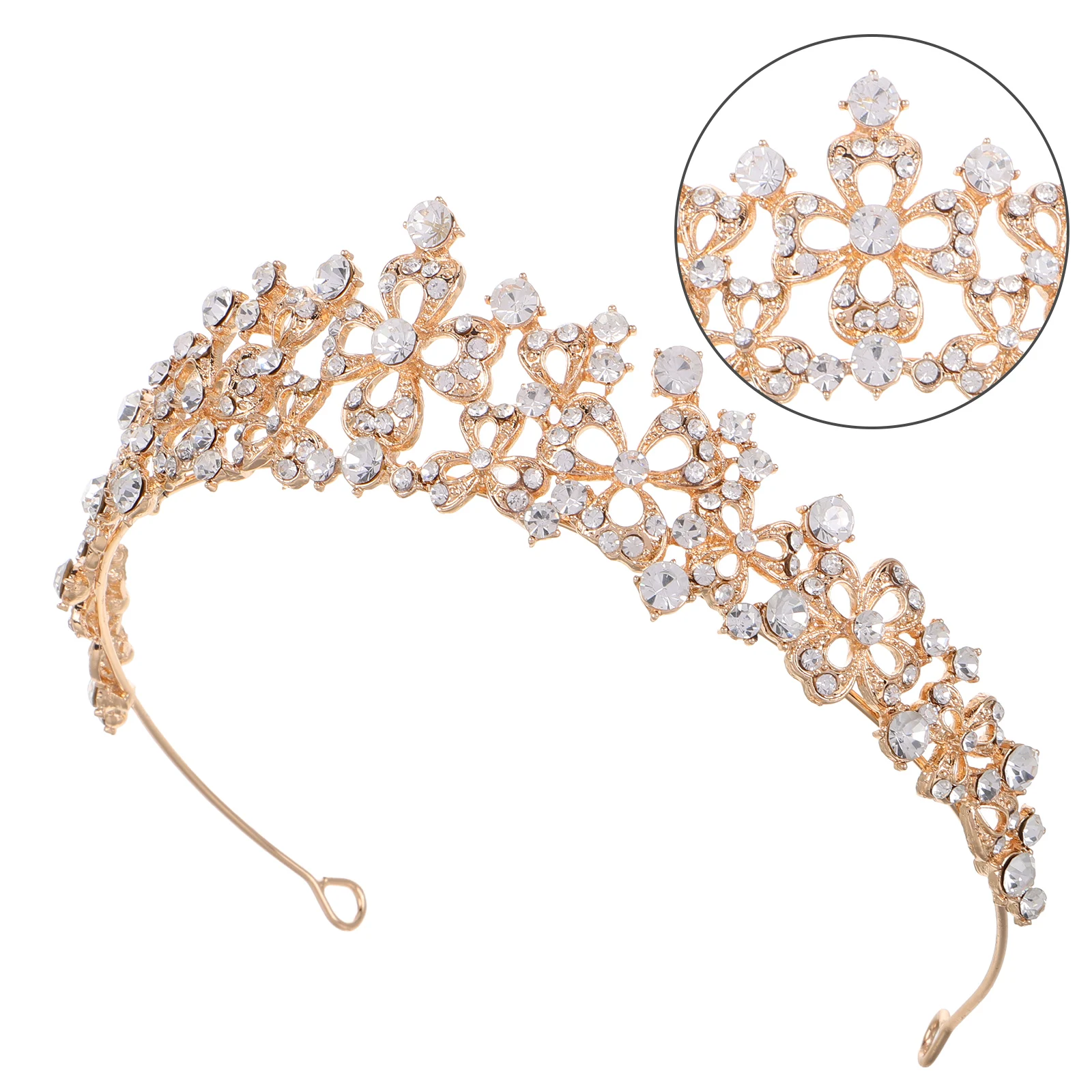 

Crystal Crown Bridal Shower Decor Decorative Hair Accessory Christmas Tiara Princess Bride