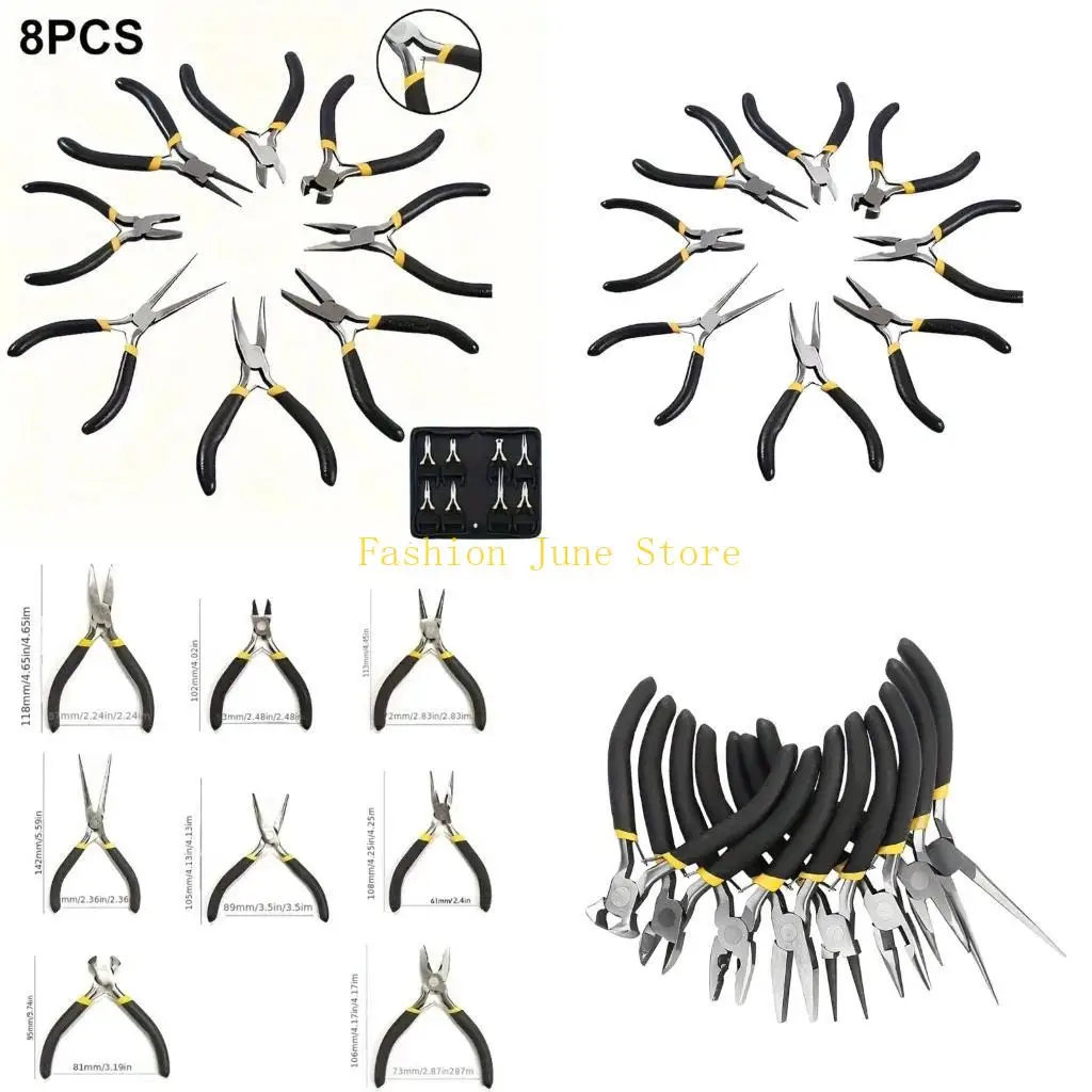 

N5KA Professional Jeweler Pliers 8 Piece Tool Set для дизайнеров ремесленных ювелирных изделий