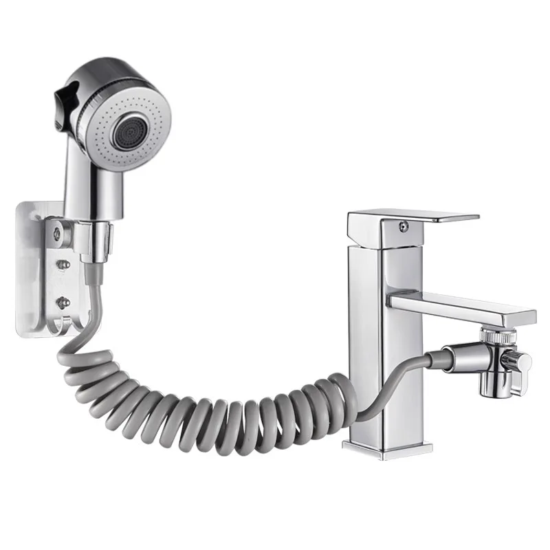 Bathroom Faucet, Washbasin, Pull-Out Hot and Cold Water Washing Showerhead, Magic Tool for Washbasin, Basin, Bathroom Extension