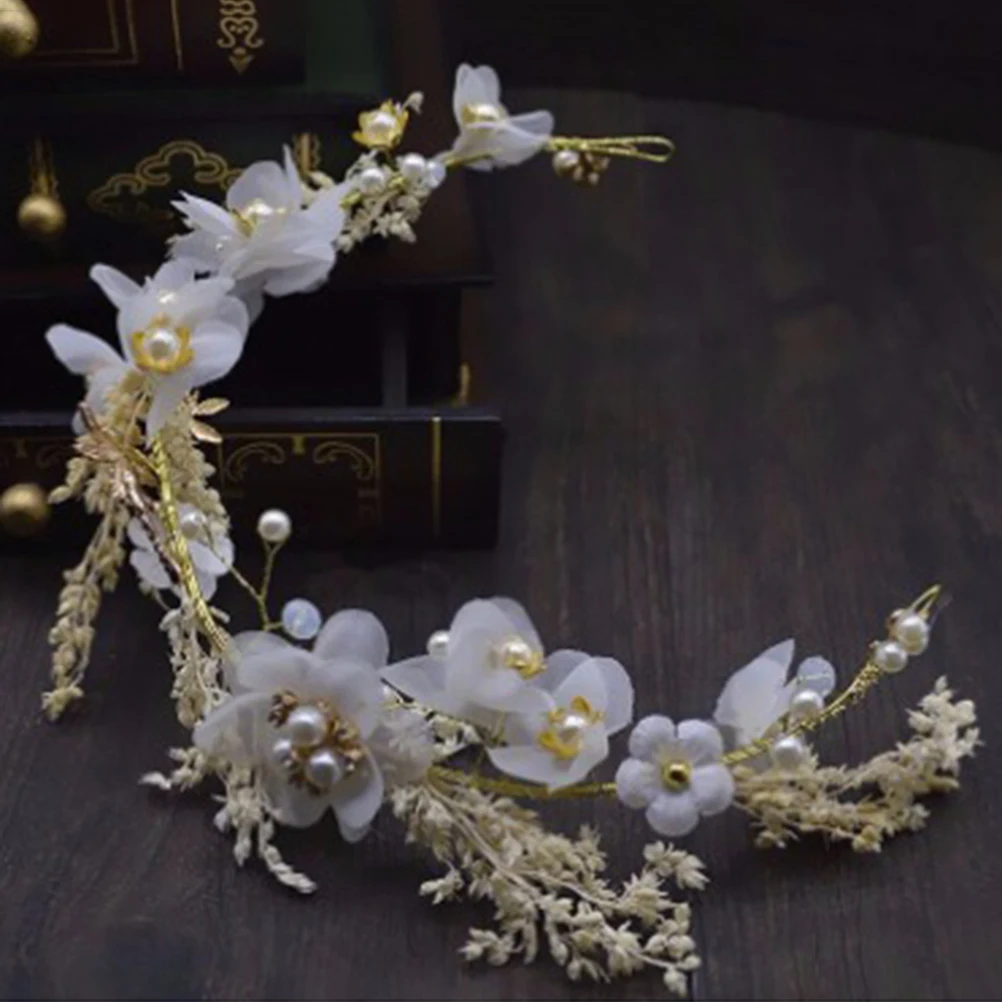 

Pearl Flower Headb Wedding Bridal Hair Accessories Elegant Design Lightweight Comfortable Weddings Party Prom Celebrations