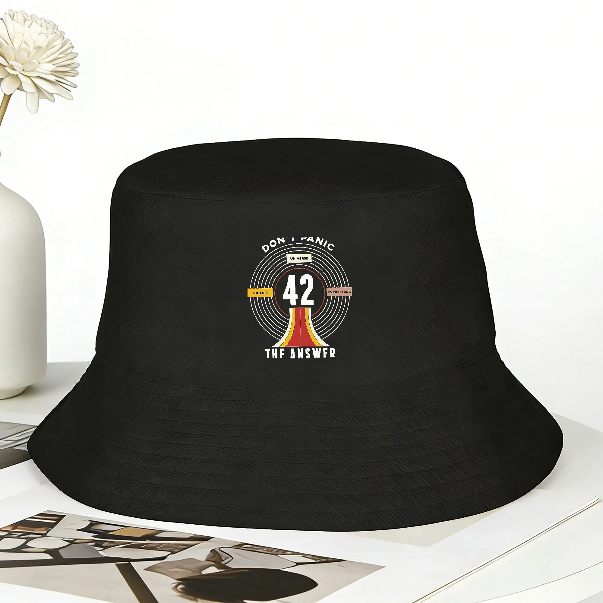 Unisex 42 The Answer to The Life, Universe, and Everything Bucket Hat Personality Fisherman Hats Street Style Custom DIY Sun Hat