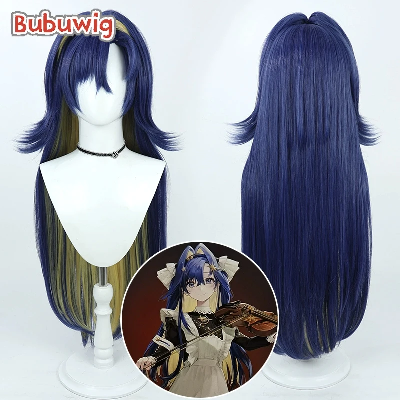 Bubuwig Synthetic Hair Voyager Cosplay Wigs Reverse: 1999 Voyager 90cm Long Straight Blue Mixed Blonde Cos Wig Heat Resistant