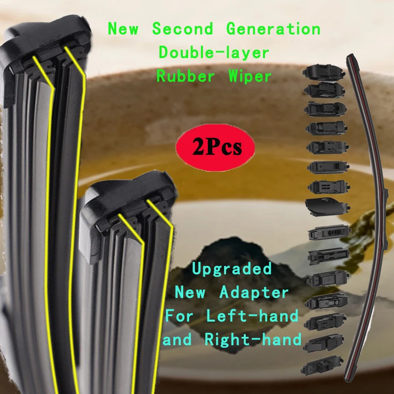 

For Nissan Micra Hatchback Convertible K11 K12 K13 C+C 1997 2000 2003 2007 2011 2015 2019 Double Rubber Car Windshield Wipers