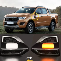 Exterior Side Fender Vent Cover Fit For Ranger T7 T8 Xl XLT Wildtrack 2016-2021 Pickup Car Led Turn Signal Lights