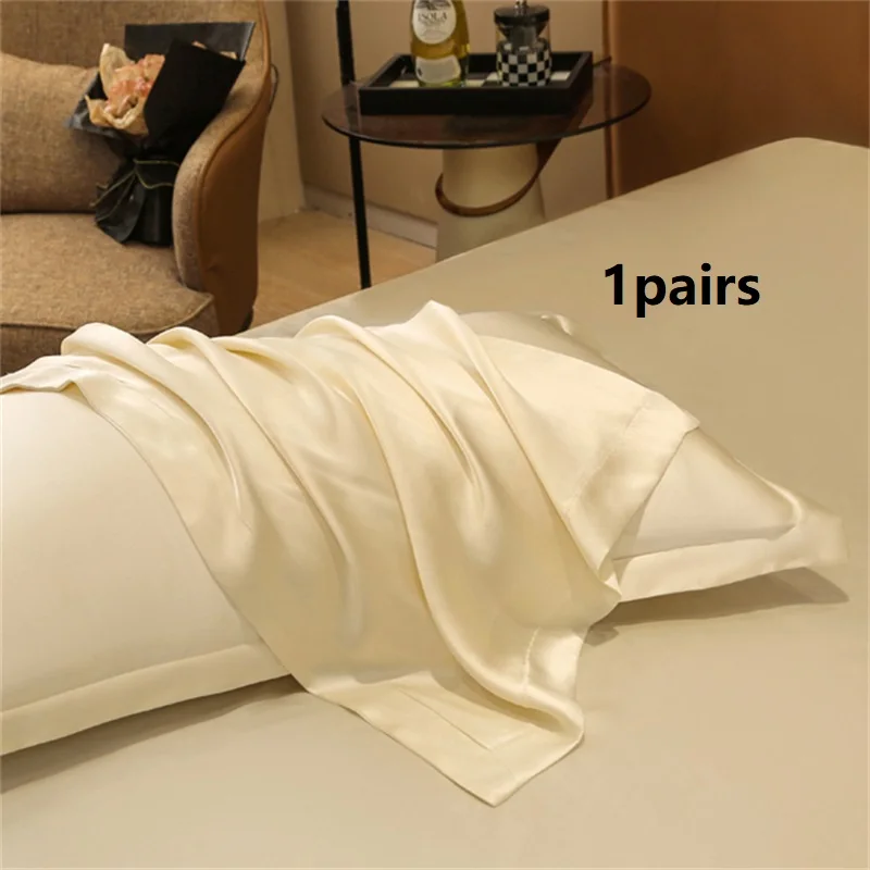 25 Momme 100% Natural two-sided Mulberry Silk Pillowcase Luxury Silky Envelope Pillow Case for Hair and Skin 48X74CM