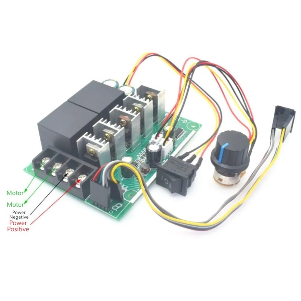 

Контроллер для робототехники: зеленый, для двигателей постоянного тока, широкий диапазон напряжения, регулятор скорости, аксессуар для электроинструмента