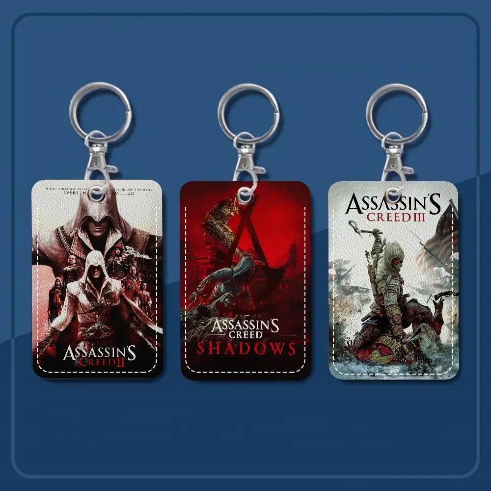 A-Assassins Gioco C-Creed Porta carte di accesso e pasto Portachiavi ID di credito Custodia protettiva per carta bancaria Portachiavi Ciondolo Moda