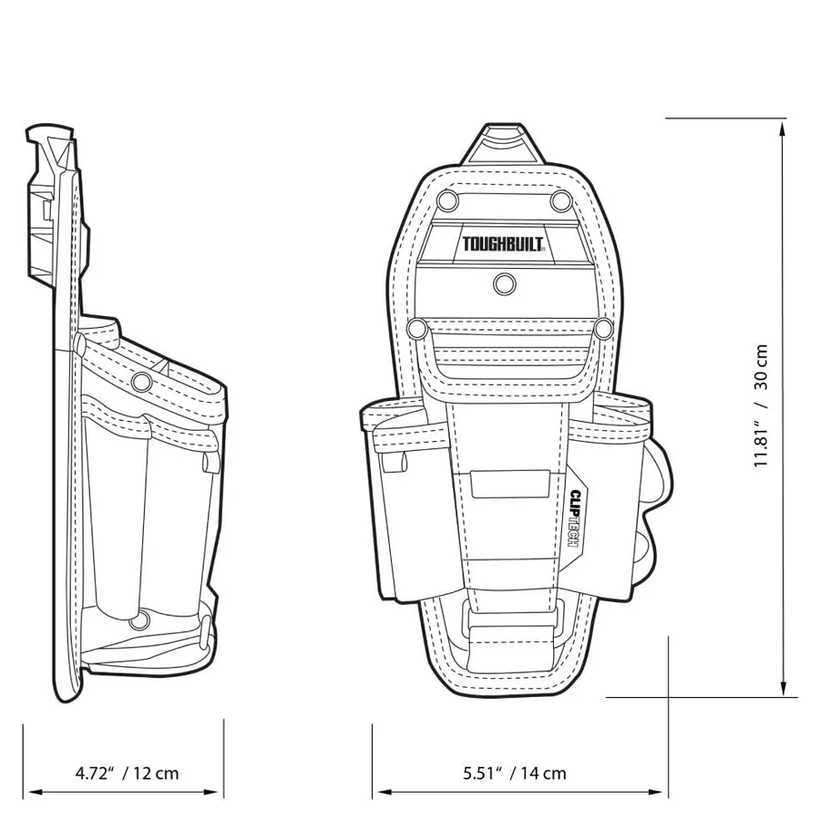 Imagem -02 - Toughbuilt-ferramenta Multifuncional Bolsa Bolsa de Bolso Técnico 12 Bolsos e Loops Tb-ct36-l7