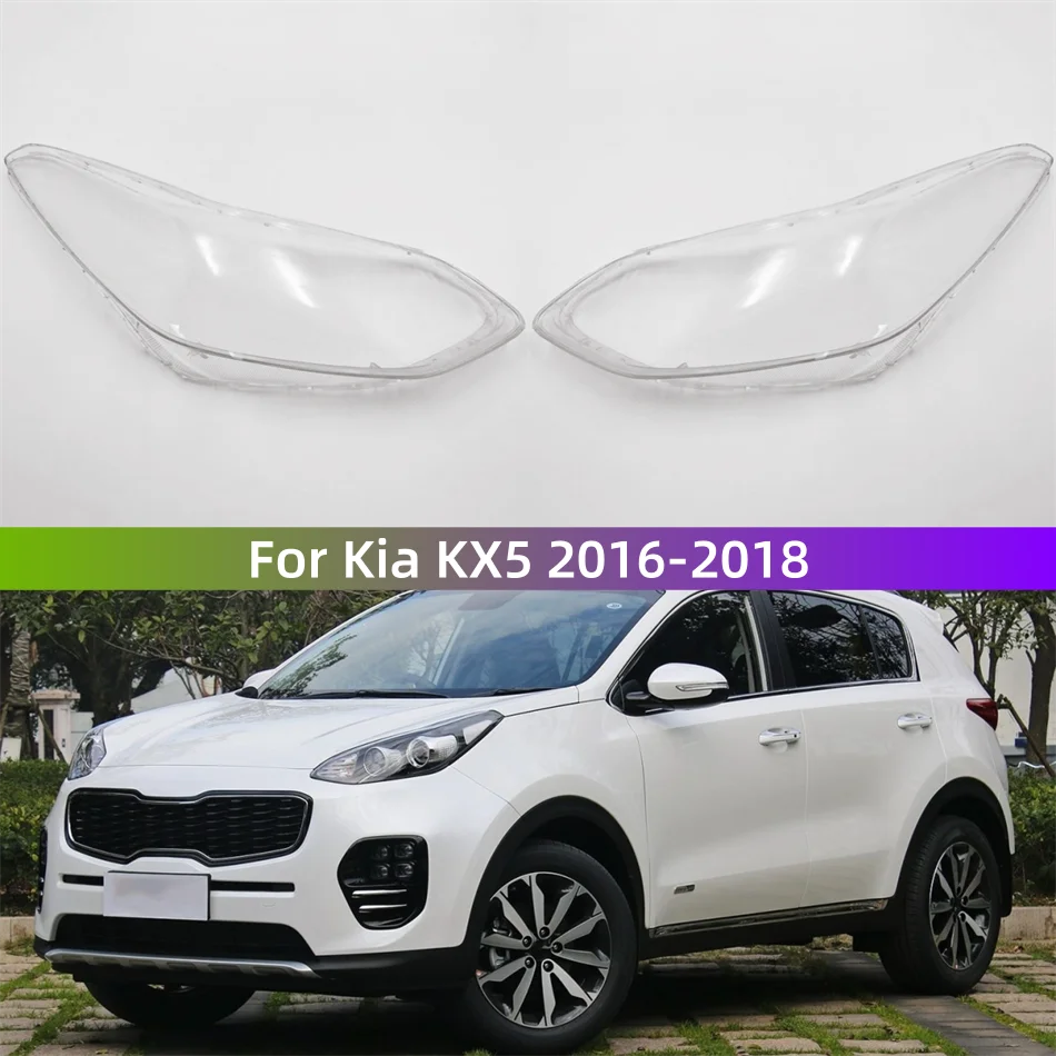 For Kia KX5 2016 2017 2018 Car Gadgets Lampshade Headlight Cover Car Front Headlight Lens Cover Lights Shell