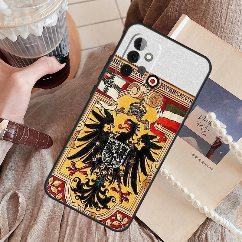 German Empire Flag Cover Back Case For Samsung Galaxy A54 A34 A24 A14 A12 A22 A32 A52 A51 A71 A13 A23 A33 A53