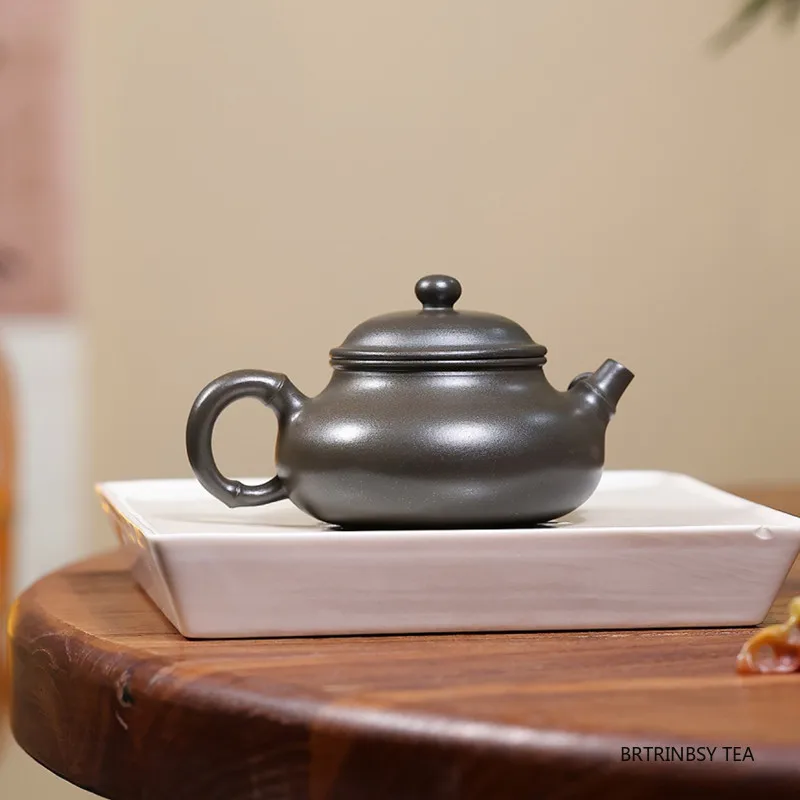 210ml Tradition Yixing Purple Clay Teapot Household Bamboo Leaf Tea Pot Handmade Beauty Kettle Zisha Tea Set Chinese Teaware