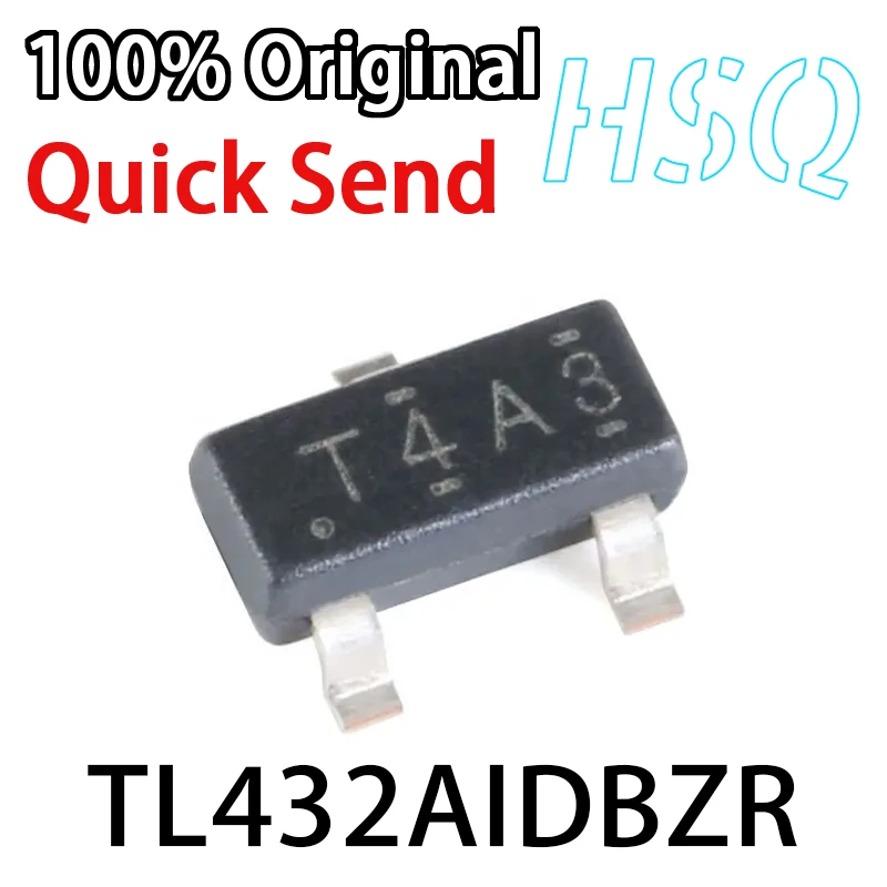 10PCS New Original TL432AIDBZR Screen Printed T4A3 SMT SOT23-3 Voltage Regulator Chip in Stock