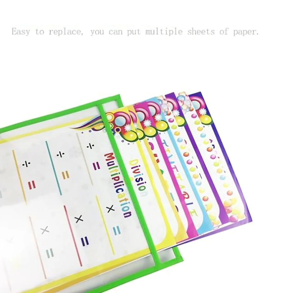 Bolsos apagáveis secos reutilizáveis, Transparente Write and Wipe, Drawing Board, Loja Ticket Holder, Saco De Armazenamento De Arquivos, 20Pcs, 12Pcs, 10Pcs