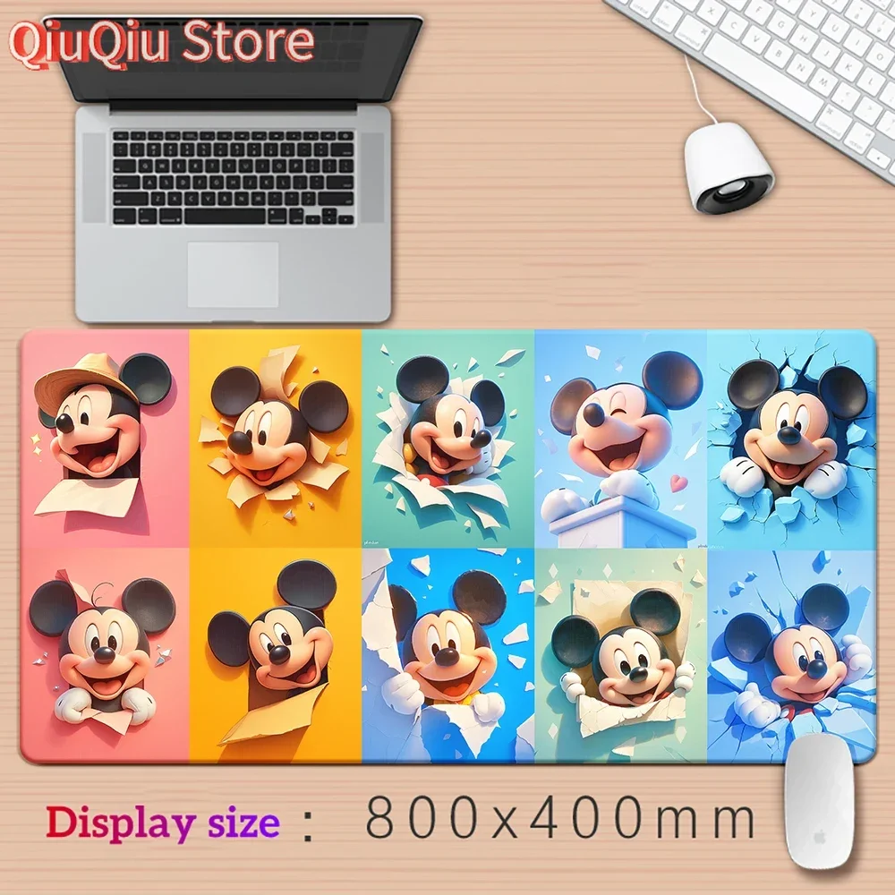 

MINISO Микки Маус мультяшный принт XXL коврик для мыши компьютерный замок край натуральный каучук килимок для киберспорта большой игровой коврик для мыши