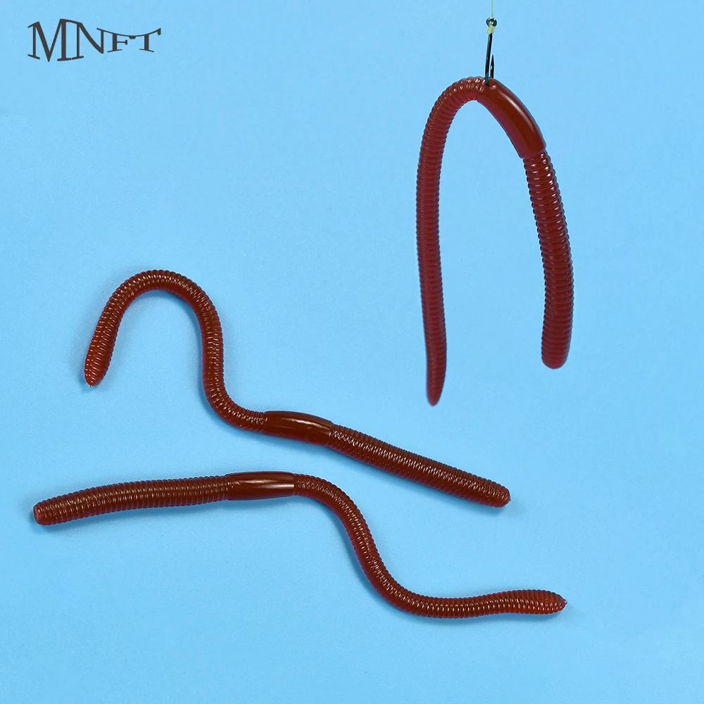 10 Stück 18 cm TPR Regenwurm Köder Wobbler Fake Baits für Meeresangeln Karpfen Forelle Bass – Angelzubehör
