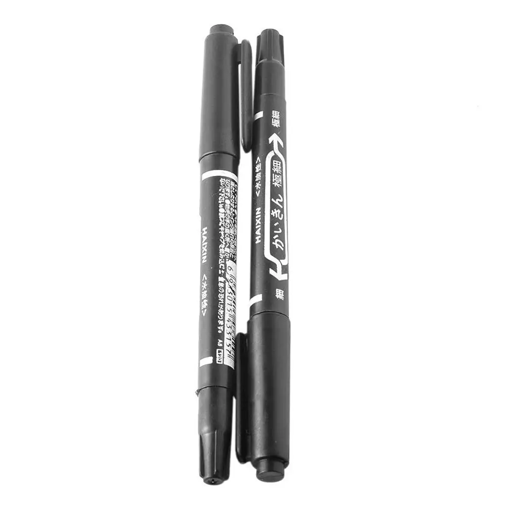Black Paint Marker Dual Tip Highlighter Pen Permanent Marker for Coloring Drawing and Art Projects