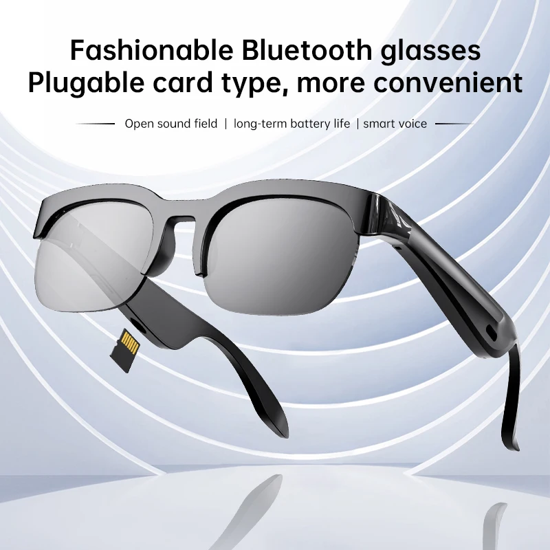 Lenovo Smart Glasses Remote Control Touch with Photo Camera Recording Translator Voice Assistant Music Bluetooth Sunglasses view 6