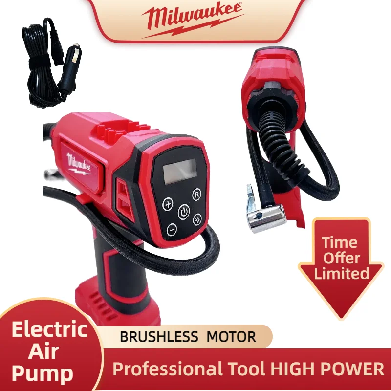 Milwaukee 18V batterie sans fil pompe à Air électrique voiture pneu gonfleur automatique compresseur d'air portable pompe à Air Rechargeable