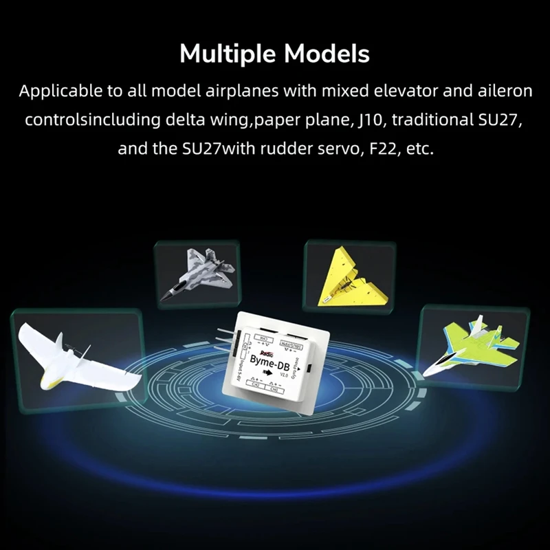 Radiolink Byme-DB Flight Controller Built-In Gyroscope for Delta Wing Mini Fixed Wing Paper Plane J10 SU27 F22-AD13