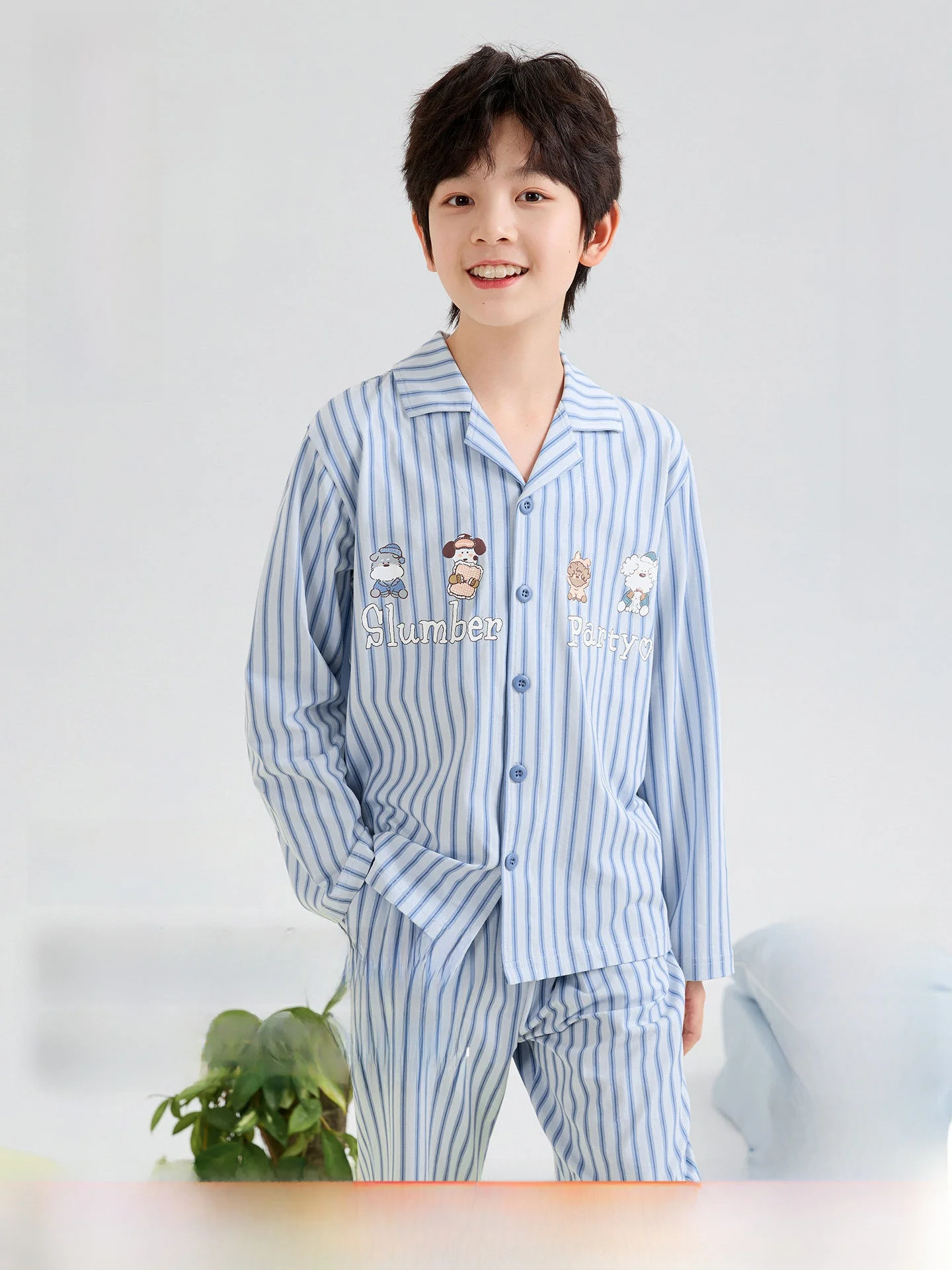 pigiama-per-ragazzi-in-puro-cotone-maniche-lunghe-anti-acaro-a-righe-stile-primavera-autunno-abbigliamento-per-bambini