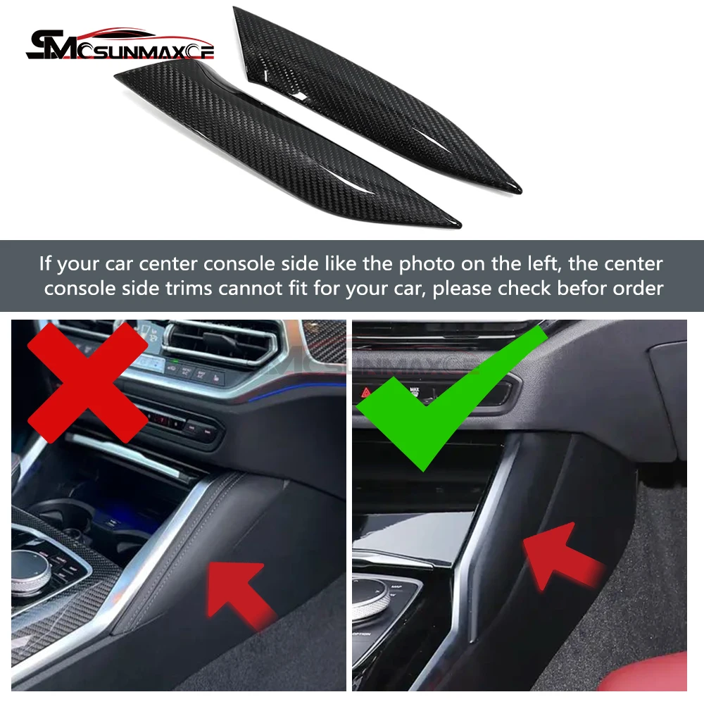 For BMW 2 3 4 Series G20 LCI G21 G22 G42 Facelift 2022 2023 LHD Carbon Fiber Center Console Dashboard Gear Panel Cover Trim