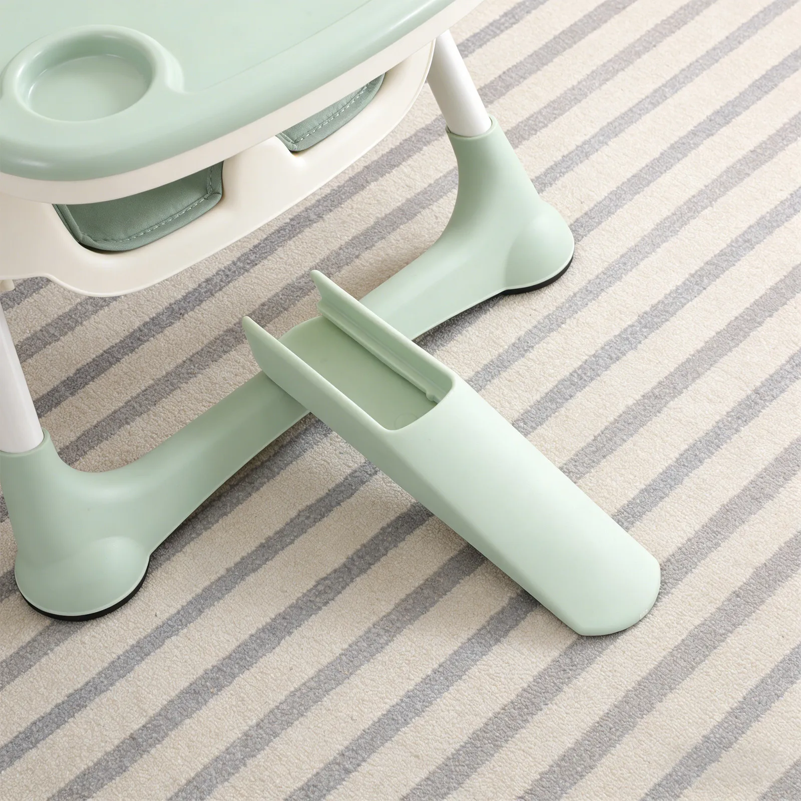 2Pcs Baby Dining Chair Leg Extenders Highchair Anti-Tip Pads Non-Slip Plastic Floor Protectors for Toddler High Chair Stability