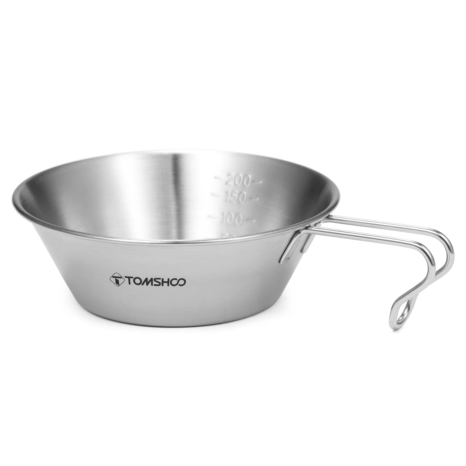 

TOMSHOO Stainless Steel Sierra Cup 200ml/500ml Measuring Cup Bowl for Outdoor Camping Backpacking Picnic