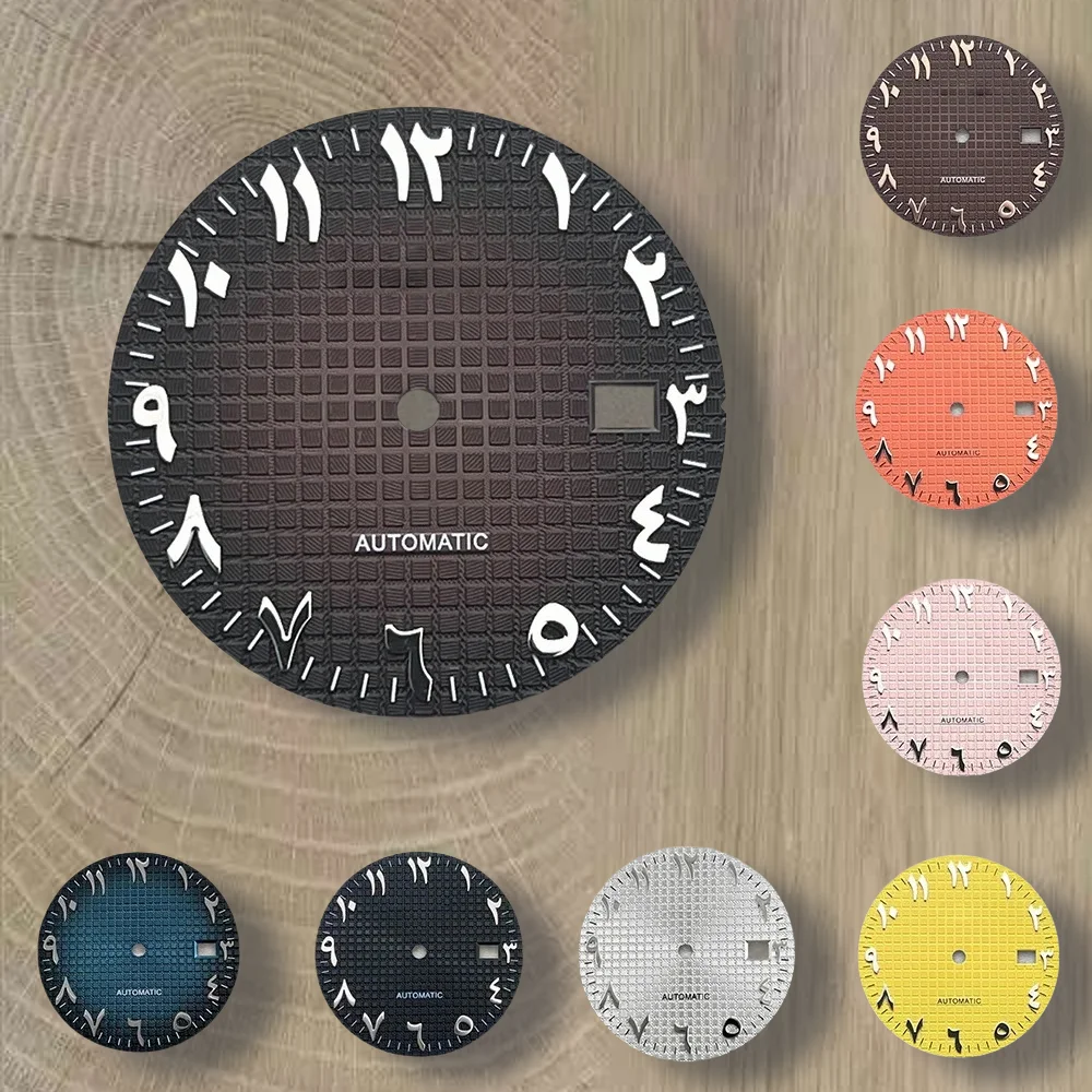 

31.8mm S Logo Arab Oak Dial Fit NH35 Automatic Movement No Luminous High-Quality Watch Modification Accessories