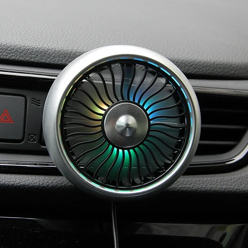 Car Fan Multi-function Mini Car Fan Cooler Car 360 Degree Rotating Cooling Fan Electric Car Circulator Speed Car Cooler