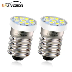 Ruiandsion 2Pcs E10 1447 9SMD LED White Panel Car Battery Lights Miniature Screw Bulb Lamp For DIY LIONEL 3V 4.5V 6V 12V 24V