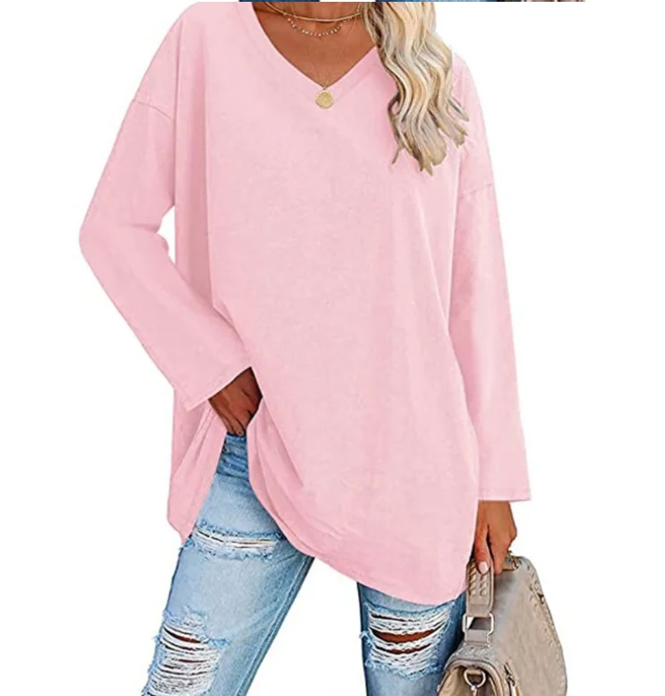 Frauen Langarm T-Shirt Frühling Herbst solide Slim Fit Freizeit hemden weibliche Pullover Basic T-Shirt y2k Kleidung Streetwear Crop Tops – Detail 10