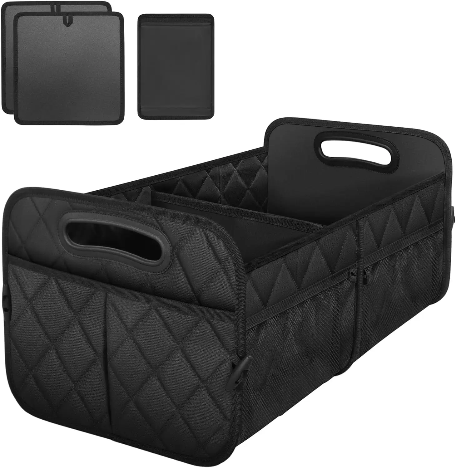 

Collapsible Car Organizer with 6 Pockets, Multi-Compartment Trunk Storage - Black