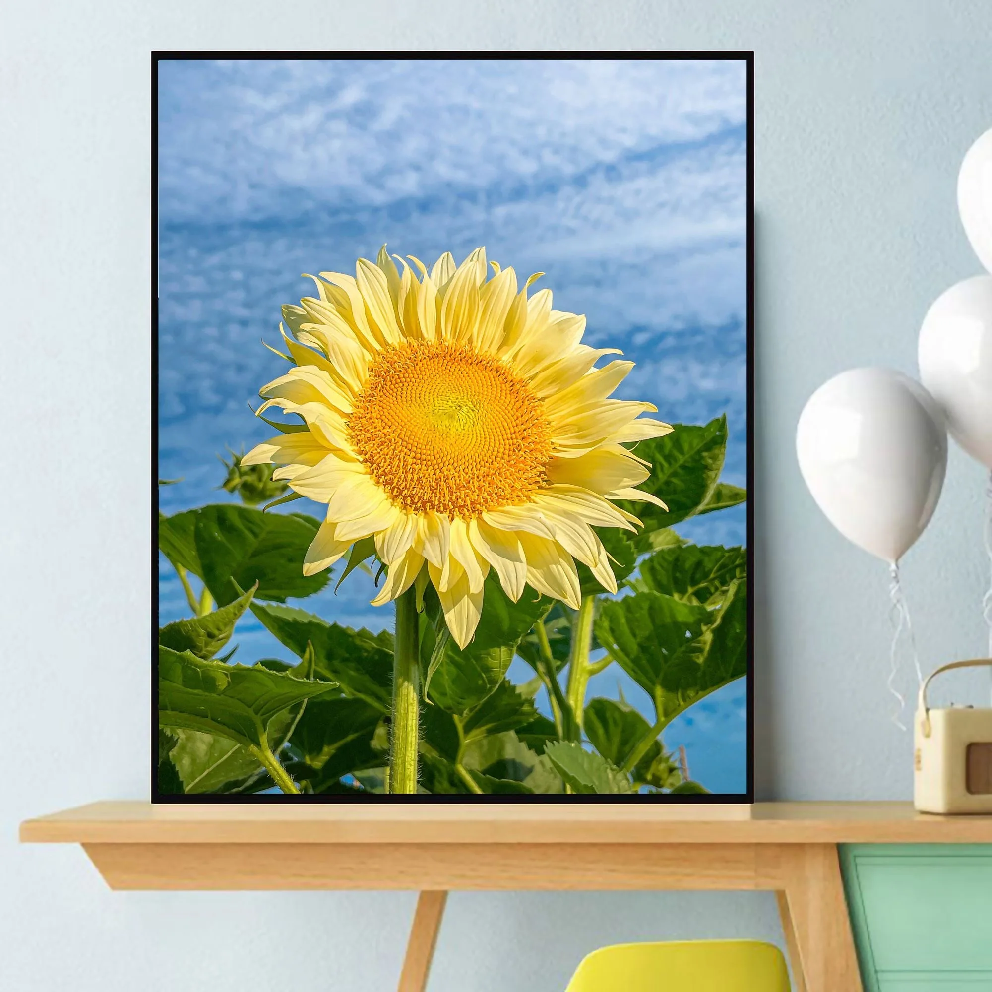 

1-0085 Spring Meadow Flower Field Oil Painting, Vibrant Colors, Stretched Canvas Art