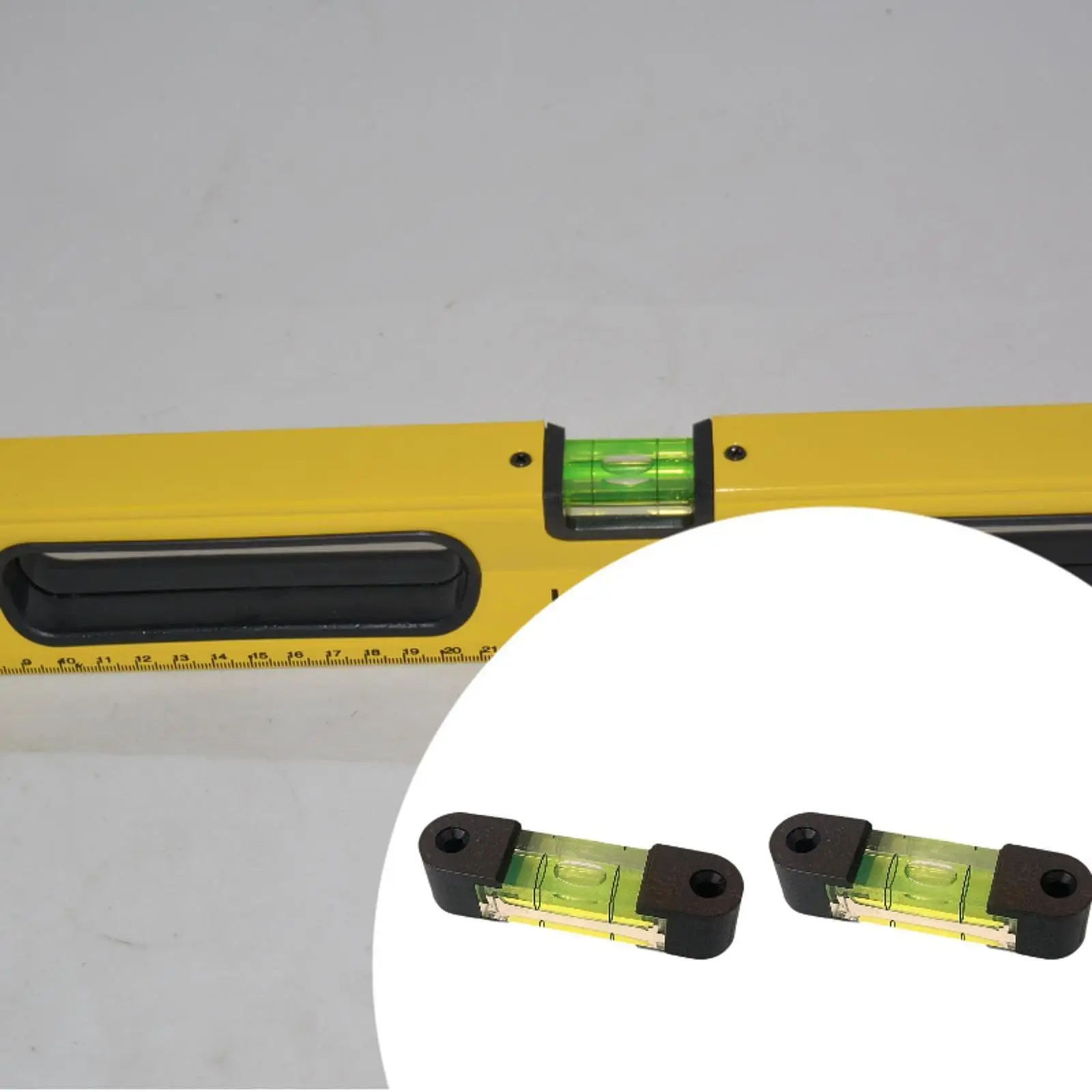 2x Small Bubble Level Mounting Hole Measuring Tool Spirit Level for TVs Mounts Camera Platform Telescope Furniture Motorhome