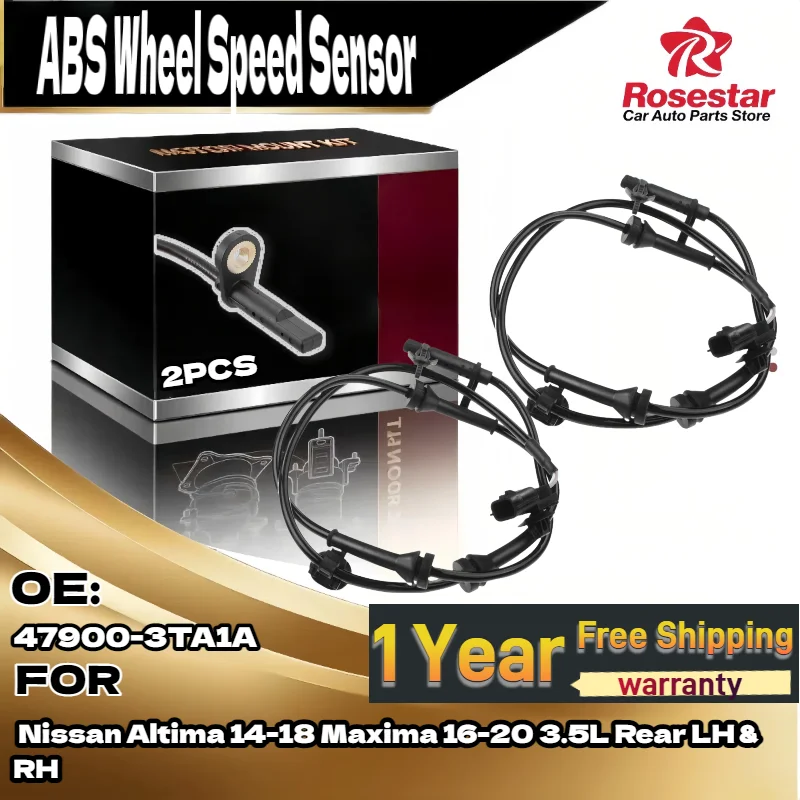 

2x ABS Wheel Speed Sensor for Nissan Altima 2014-2018 for Nissan Maxima 2016-2020 Rear LH RH 47900-3TA1A 47900-3TA2A
