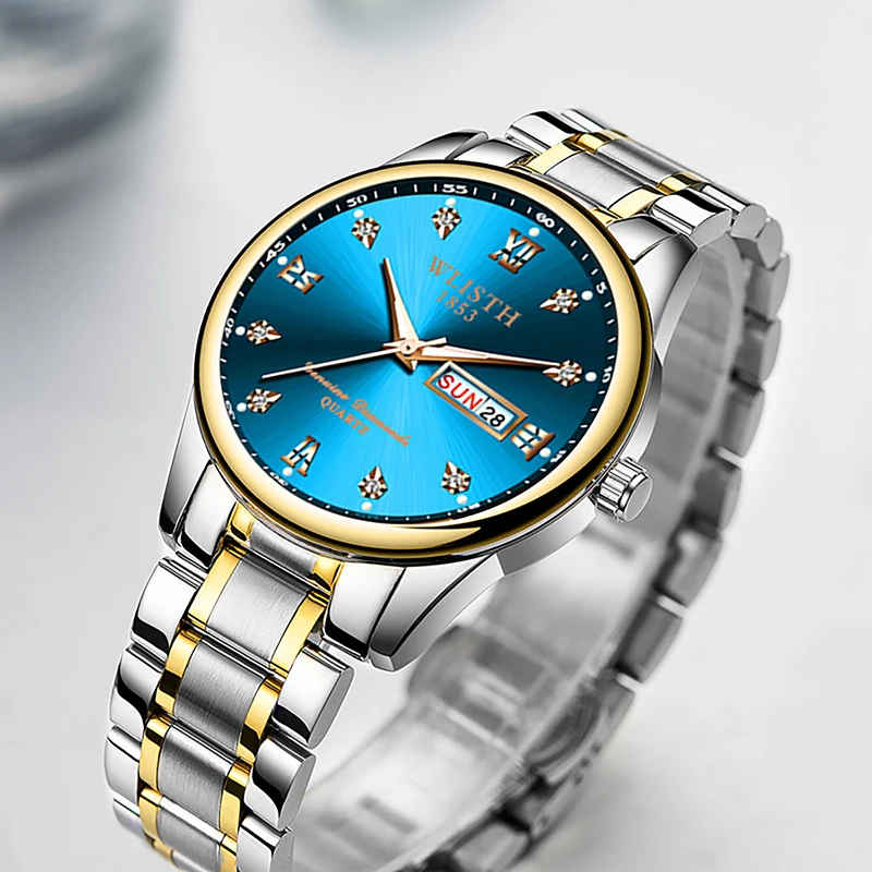 Новые модные мужские часы, кварцевые наручные часы, водонепроницаемые классические роскошные брендовые часы для мужчин, часы с ремешком из нержавеющей стали, reloj