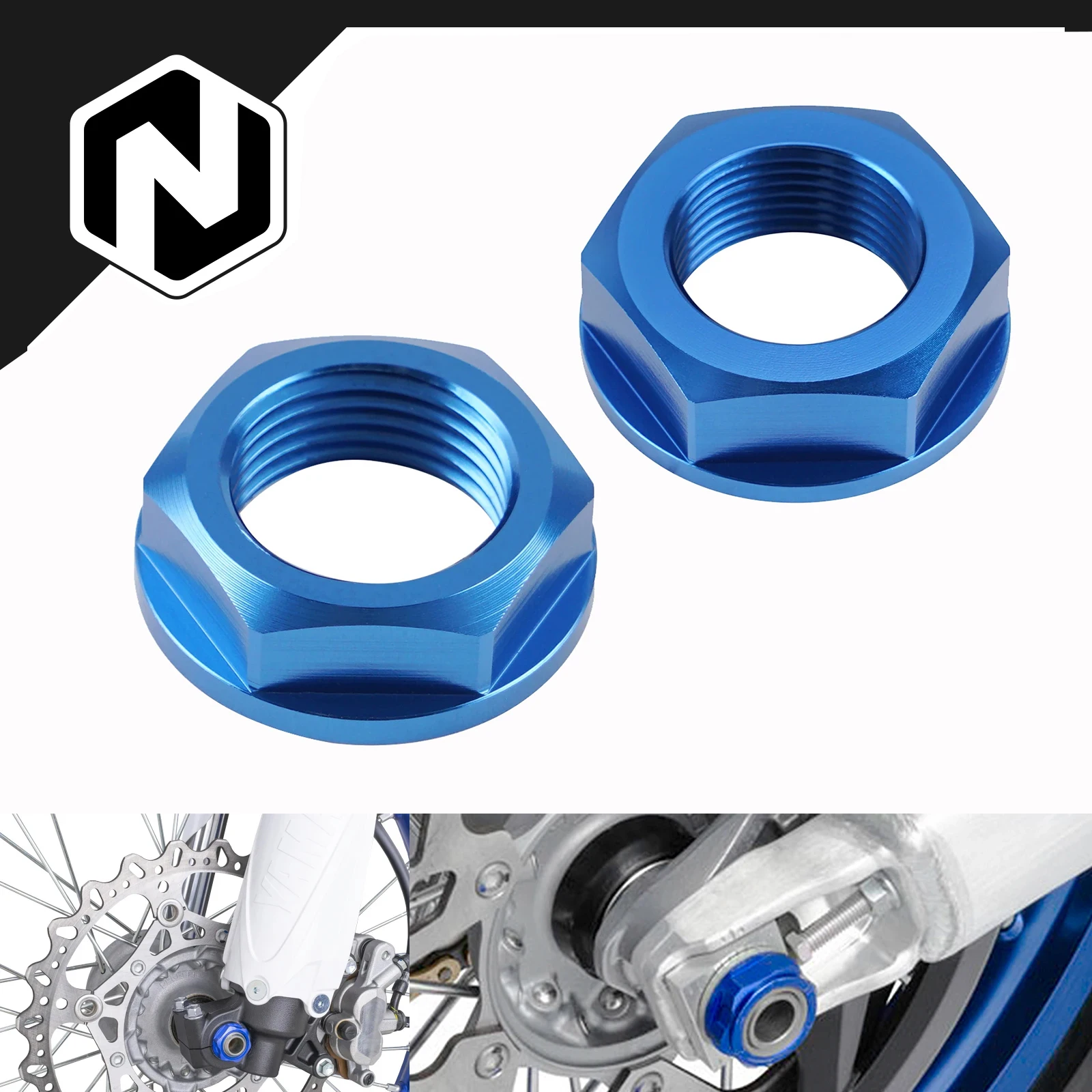 

NICECNC For Yamaha YZ250F YZ450F 2014-2021 M18 M22 Front Rear Wheel Axle Nut Screw For Suzuki RM-Z250 2007-2020 RM-Z450 05-2020