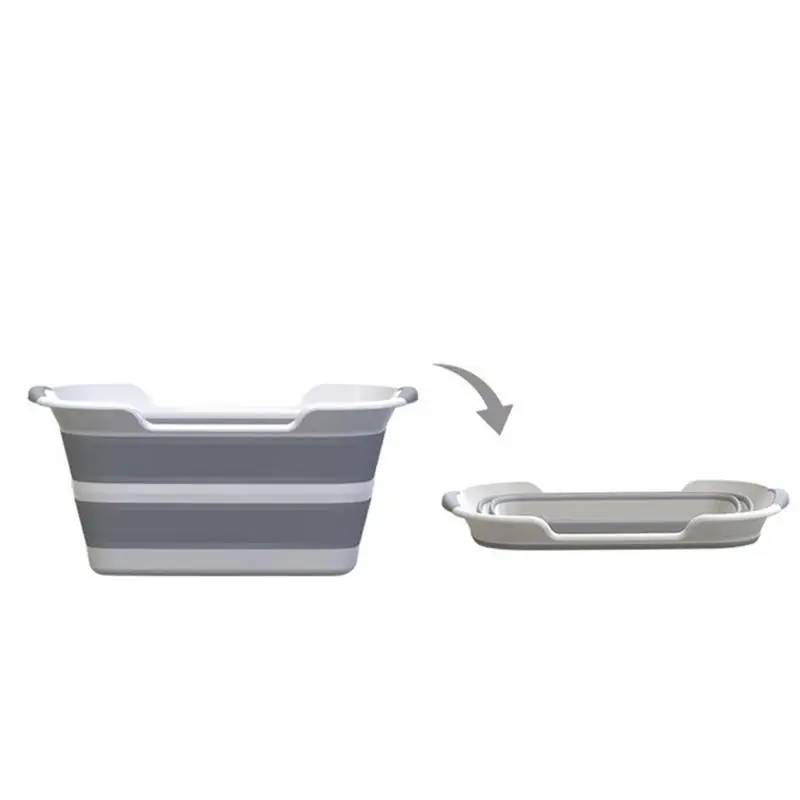 Foldable Bathtub With Drainage Hole For Dogs Cats Washing Tub Safety Non-Slip Easy To Storage Multifunction Household Cleaning