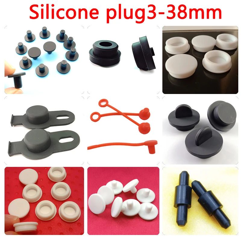 Rubber plug Silicone Cover Shield Plugs Inner Hole Ring Dust Joint Cap Round Pipe Washer Stopper Threaded Soft Match Sleeve