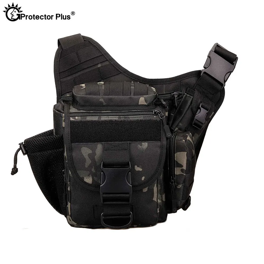 PROTECTOR PLUS Taktyczna torba kurierska Outdoor Sports Wodoodporna myśliwska kamuflaż Kamera Torba podsiodłowa Alpinizm Camping