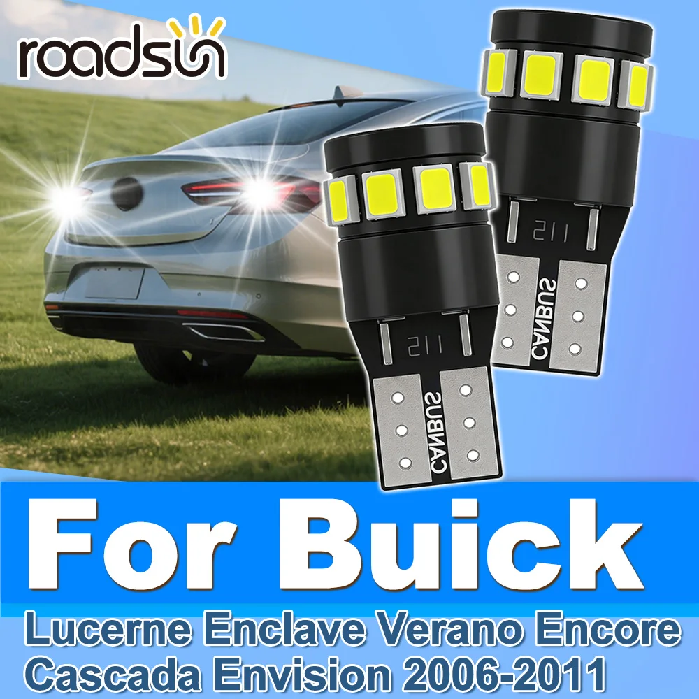Roadsun 2X para Buick Lucerne Enclave Verano Encore Cascada Envision 2006-2011 Canbus LED Luz de matrícula 2007 2008 2009 2010