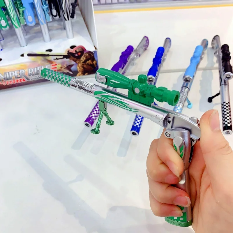 30-pcs-lot-creative-gun-shape-light-gel-pen-creative-05mm-black-ink-neutral-pens-gift-stationery-office-school-supplies