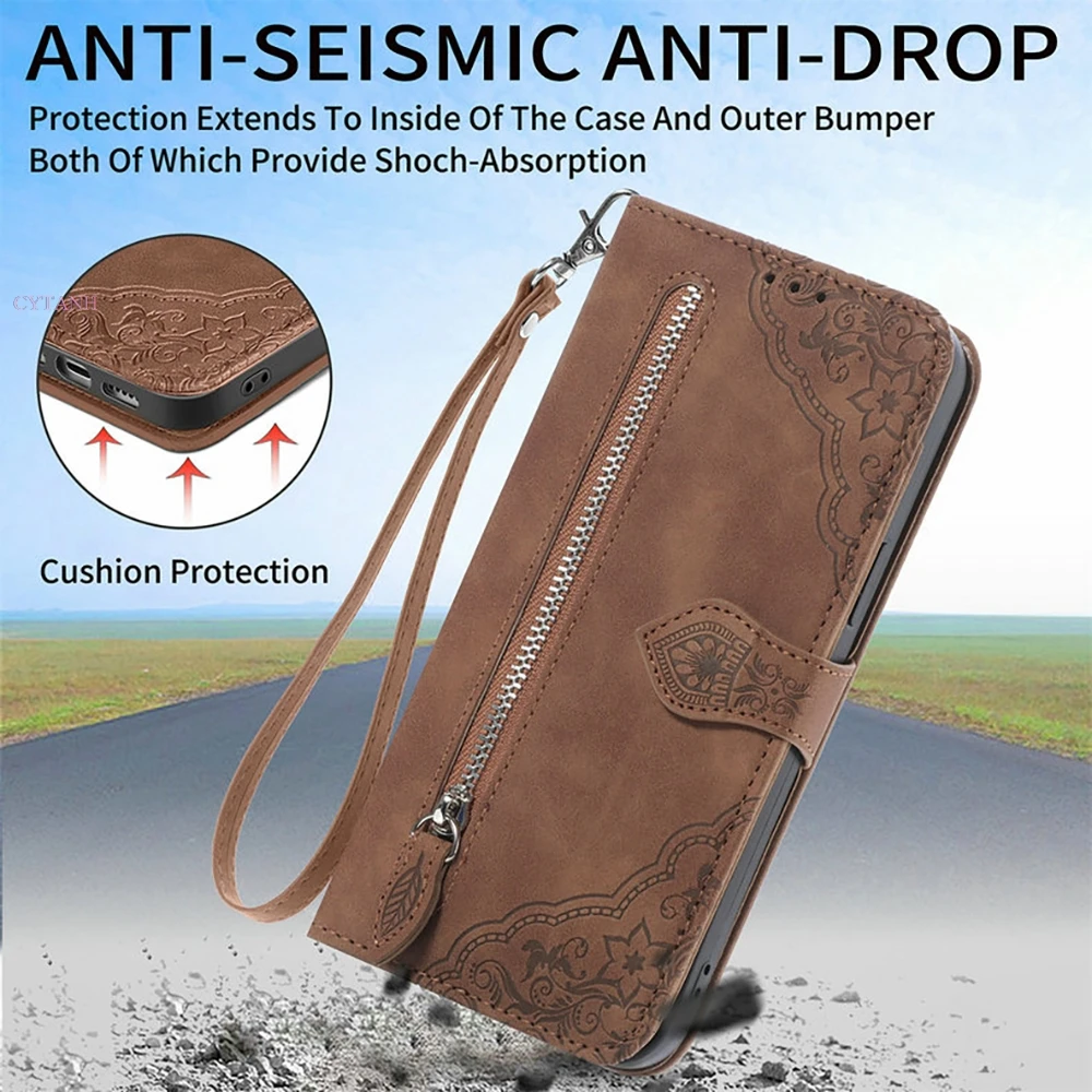 Zipper Leather Flip… - image