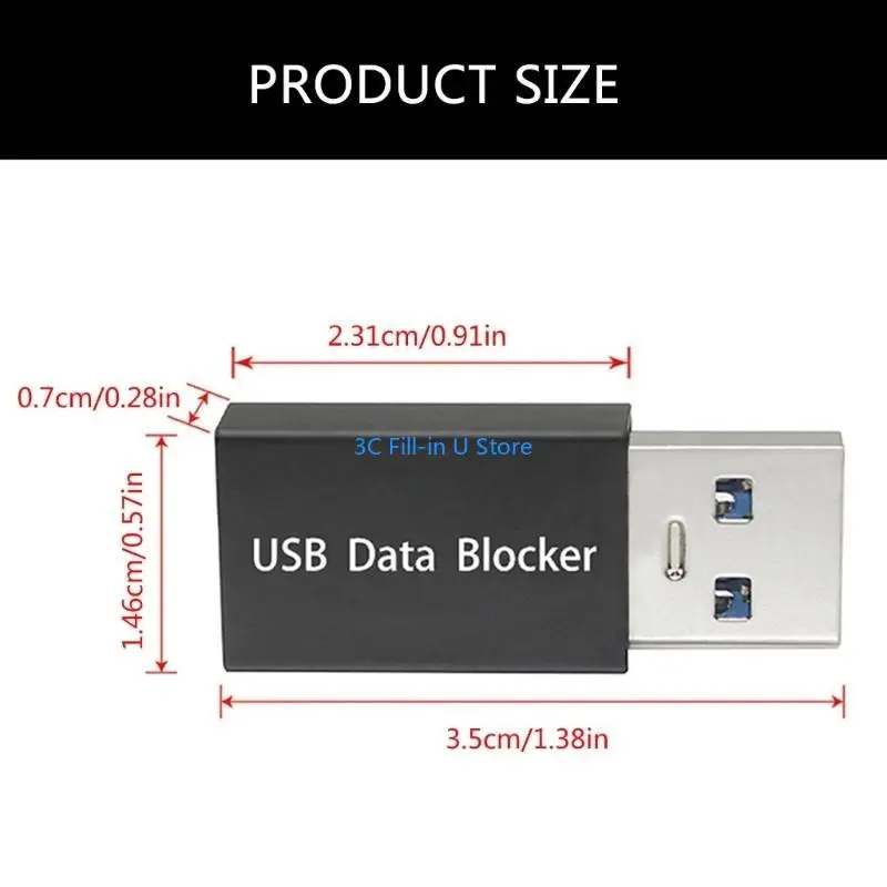 G8TA USB Data Blocker Adapter Pengisian USB dengan Dukungan Tinggi, 12V/3A Kompatibel untuk berbagai USB Gadgets USB Adapter