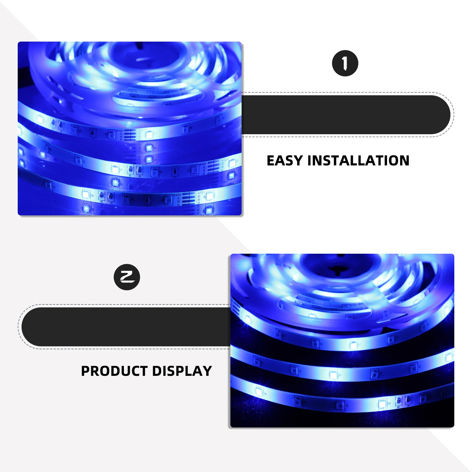 

LED Strip Light Remote Control Backlight Waterproof Flexible String Lights 20 Modes Atmosphere Creating Eco Friendly
