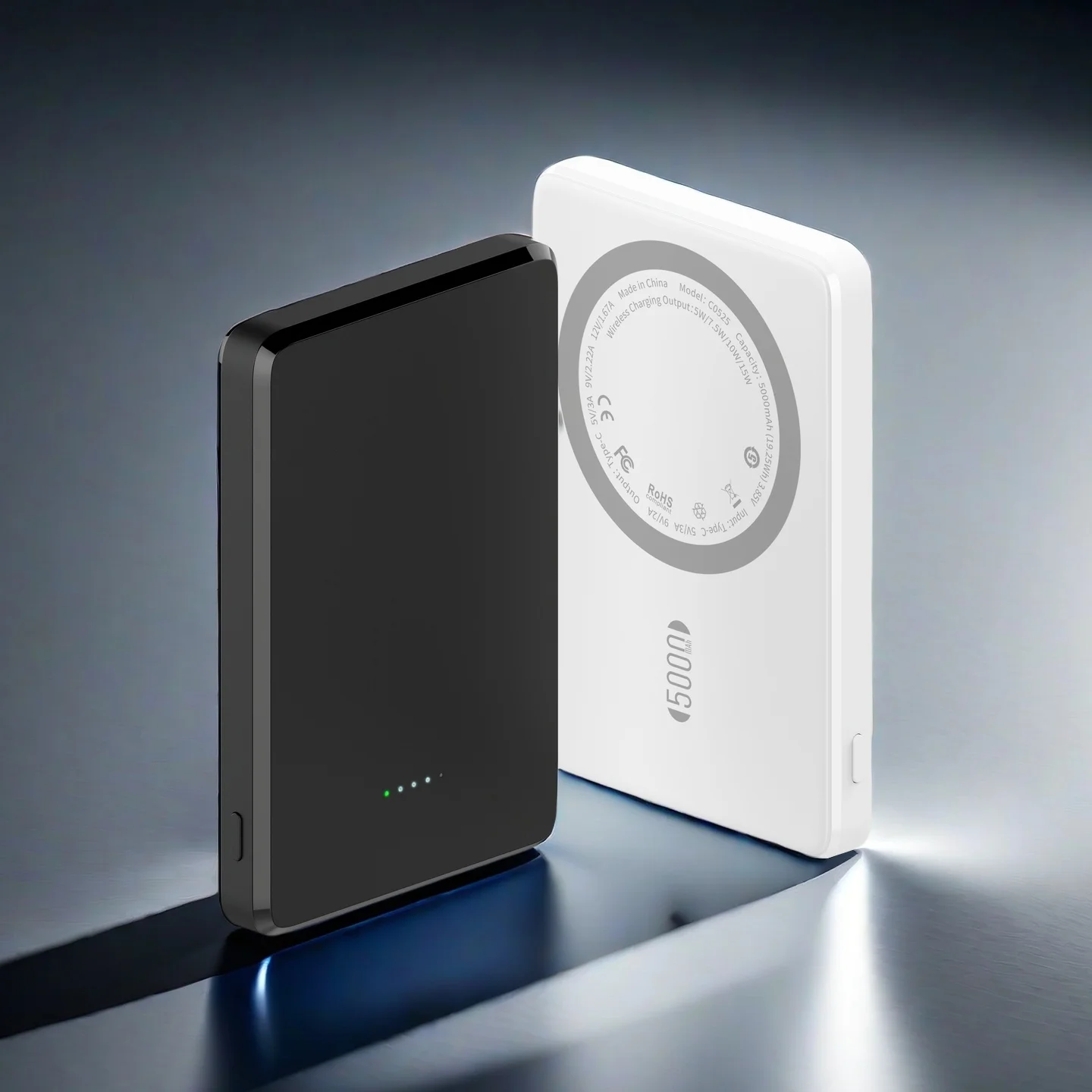 

5000mAh Magnetic Power Bank 15W Wireless PD3.0 20W Wired Charging Thin Card-Sized Slim Portable Powerbank for iPhone Samsung