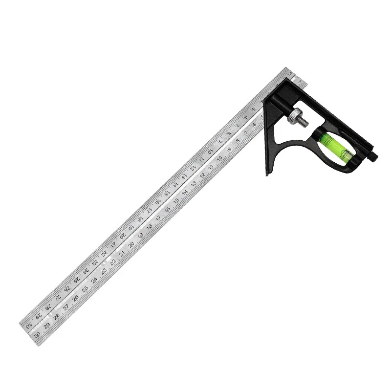 

Угловая линейка с горизонтальной активностью, прямоугольная линейка 45 градусов, многоцелевая комбинированная угловая линейка в диапазоне