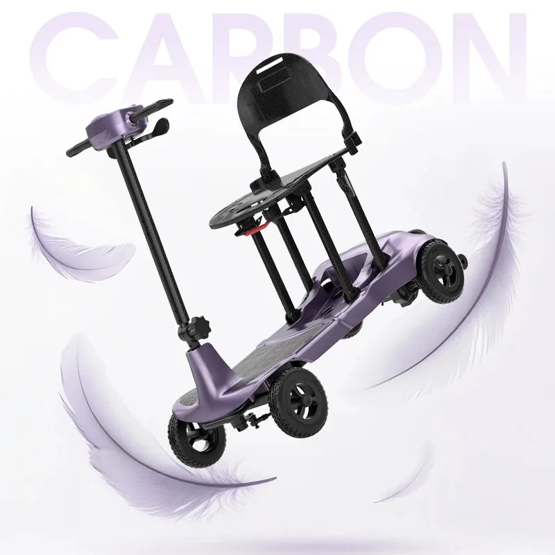 

Lightweight 12kg Carbon Fiber Electric Scooter with 200W Brushless Motor Easy Folding All-Terrain Smooth Drive Mobility Scooter